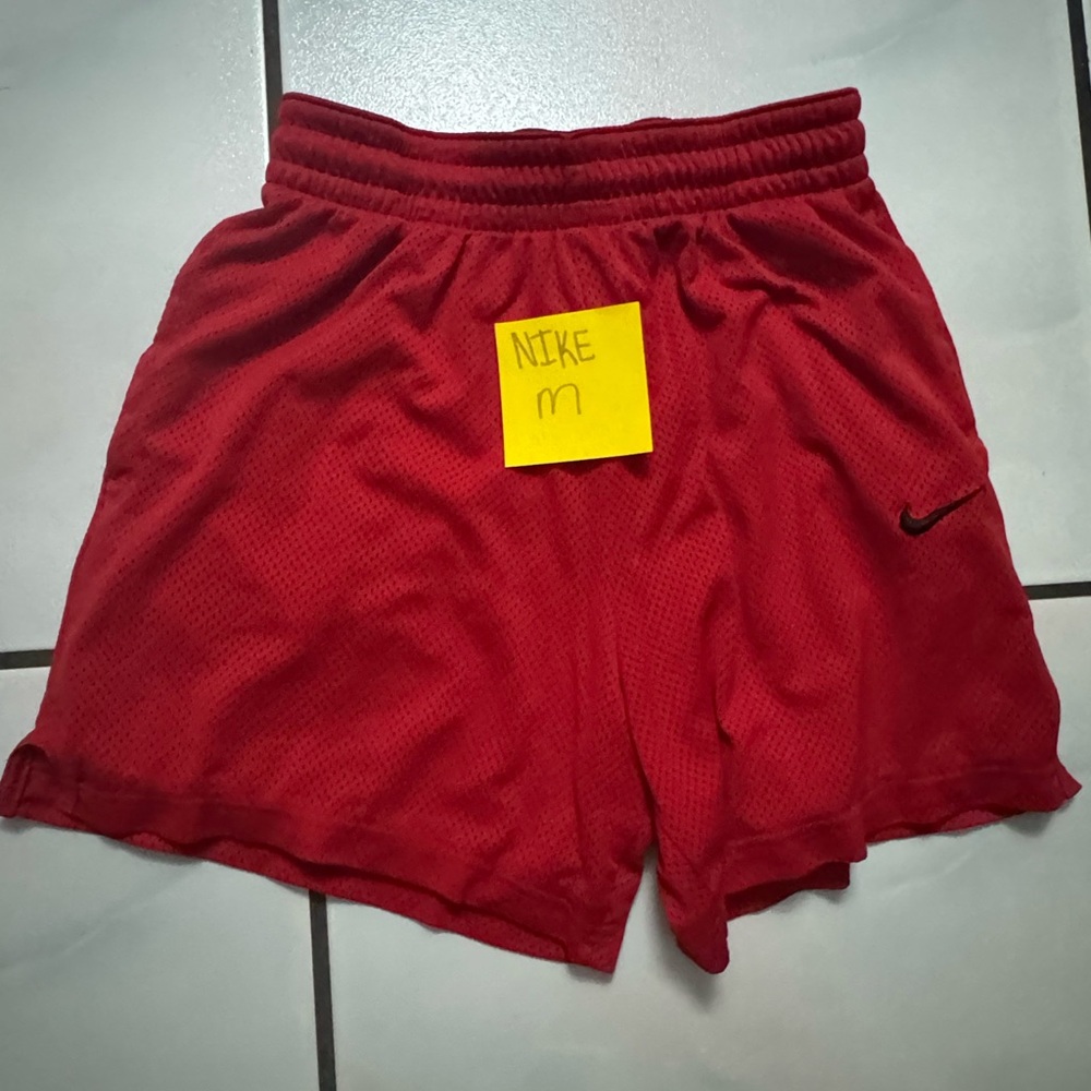 Red Nike dri fit basketball shorts